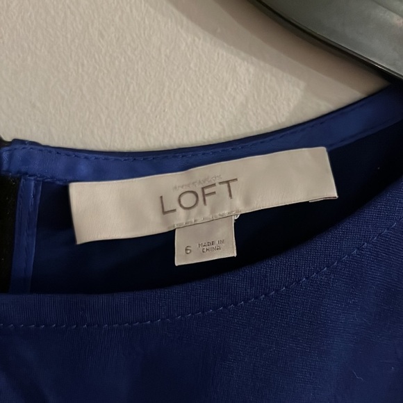 LOFT Blue and Black Colorblock Dress - Picture 3 of 4